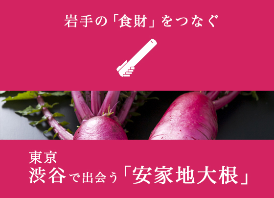 岩手の「食財」をつなぐ　東京渋谷で出会う「安家地大根」