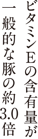 ビタミンEの含有量が一般的な豚の約3.0倍