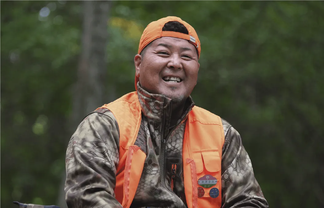 ハンターさんの笑顔の写真